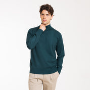 PULL. MEZZO COLLO DOPPIO FILO-11619|Colore:Verde
