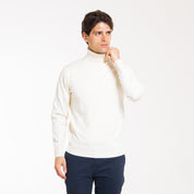 PULL. COLLO ALTO DOPPIO FILO-11620|Colore:Avorio