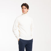PULL. COLLO ALTO DOPPIO FILO-11620|Colore:Avorio
