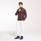 MEZZA ZIP DOPPIO FILO-11621|Colore:Moro