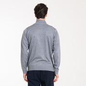 CARDIGAN FULL ZIP DOPPIO FILO-11622|Colore:Grigio