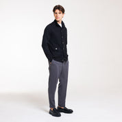 CARDIGAN MEZZO COLLO CON BOTTONI-11630|Colore:Nero