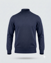 PULL. MEZZO COLLO DOPPIO FILO-11619|Colore:Blu