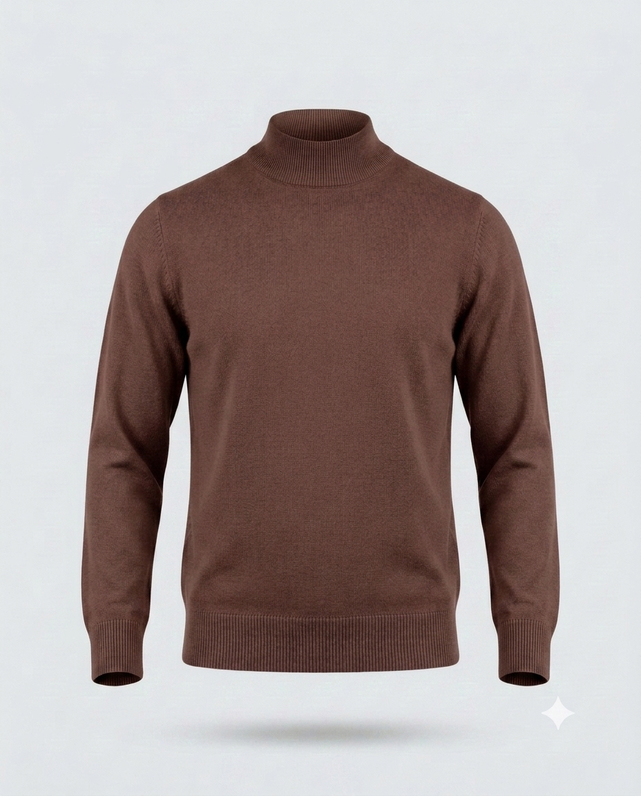 PULL. MEZZO COLLO DOPPIO FILO-11619|Colore:Moro