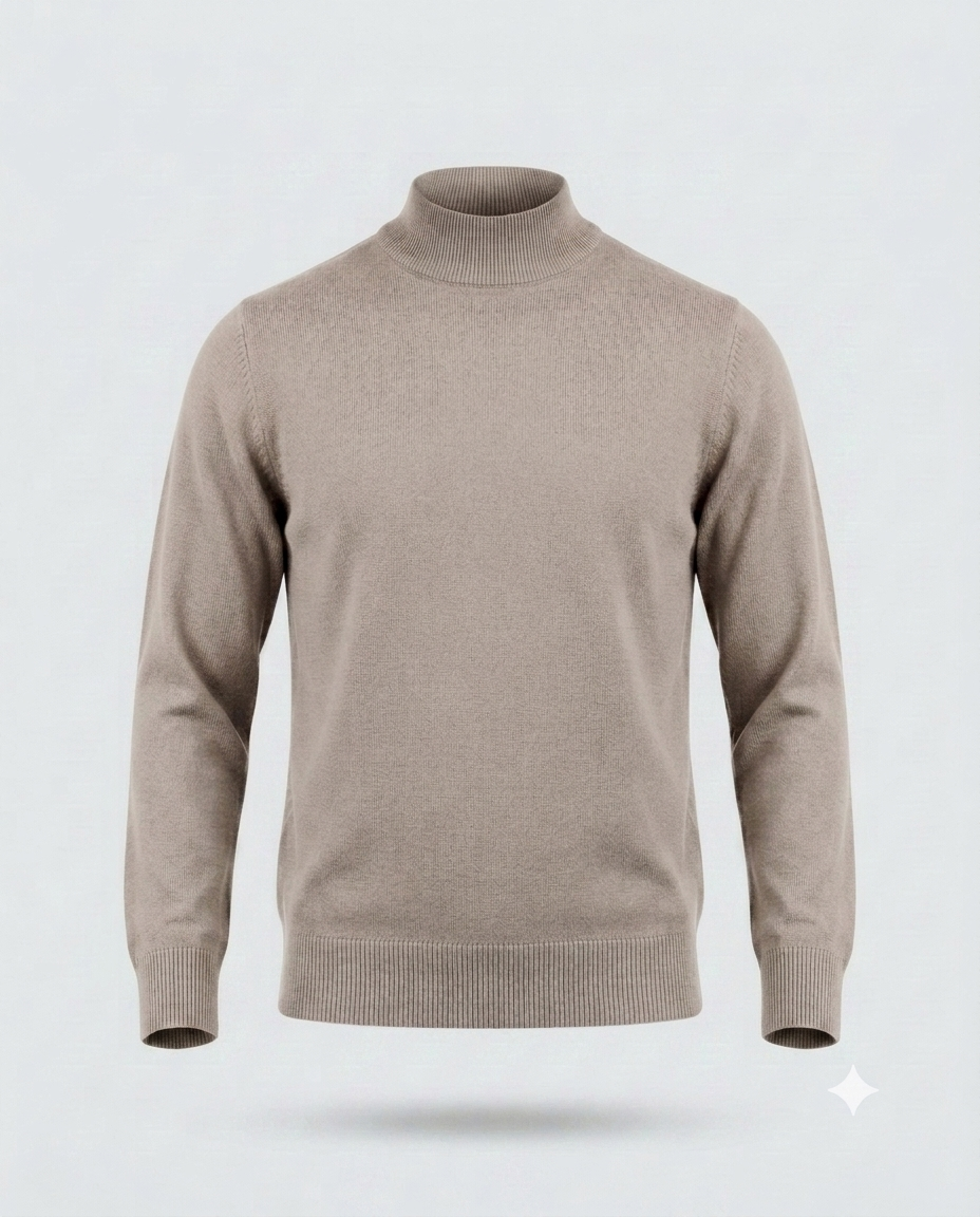 PULL. MEZZO COLLO DOPPIO FILO-11619|Colore:Tortora