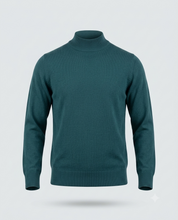 PULL. MEZZO COLLO DOPPIO FILO-11619|Colore:Verde