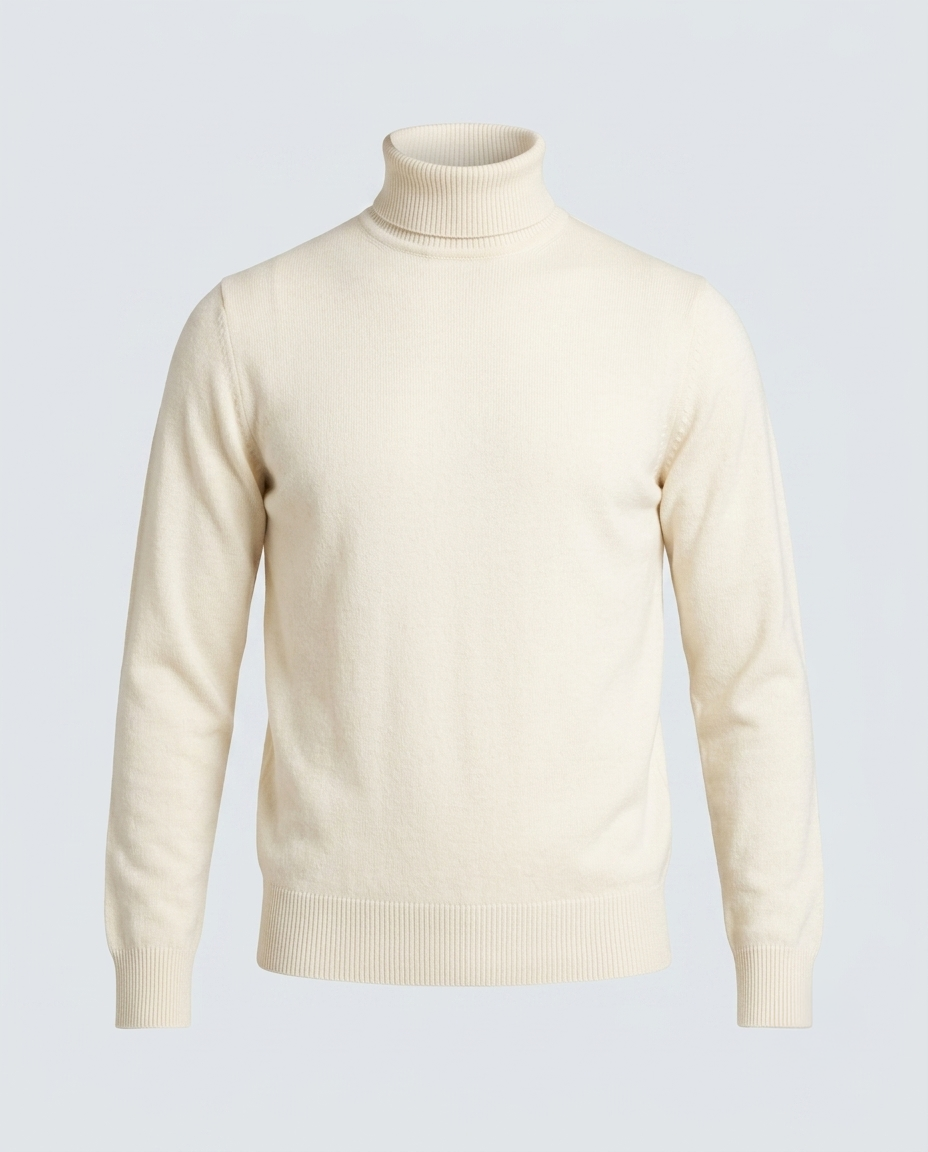 PULL. COLLO ALTO DOPPIO FILO-11620|Colore:Avorio