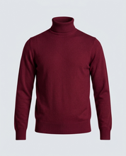PULL. COLLO ALTO DOPPIO FILO-11620|Colore:Bordeaux