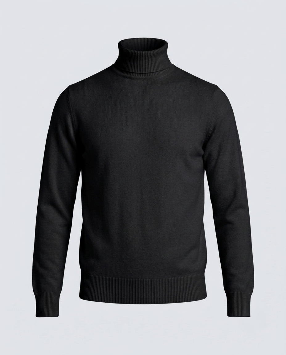PULL. COLLO ALTO DOPPIO FILO-11620|Colore:Nero