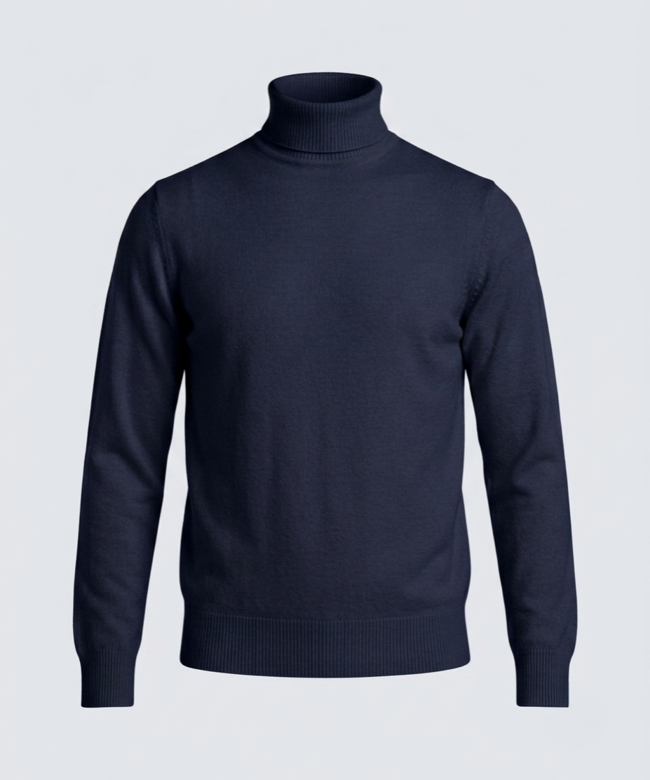 PULL. COLLO ALTO DOPPIO FILO-11620|Colore:Blu