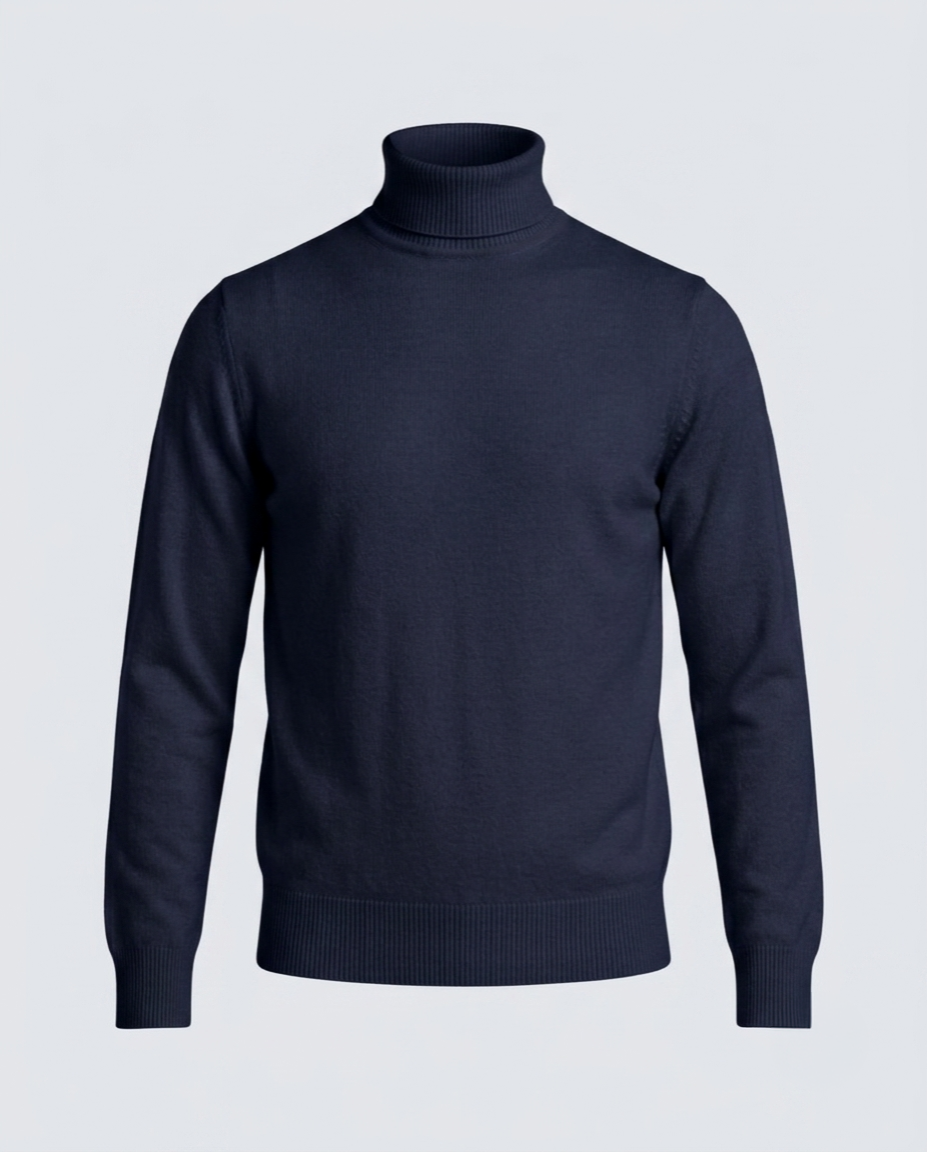 PULL. COLLO ALTO DOPPIO FILO-11620|Colore:Blu