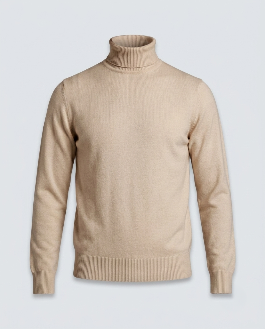 PULL. COLLO ALTO DOPPIO FILO-11620|Colore:Tortora
