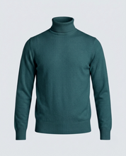 PULL. COLLO ALTO DOPPIO FILO-11620|Colore:Verde