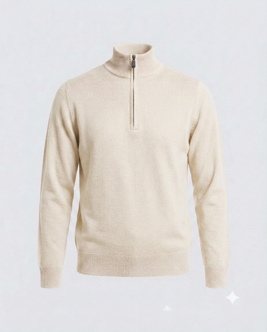 MEZZA ZIP DOPPIO FILO-11621|Colore:Avorio