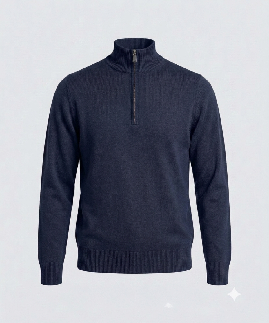 MEZZA ZIP DOPPIO FILO-11621|Colore:Blu