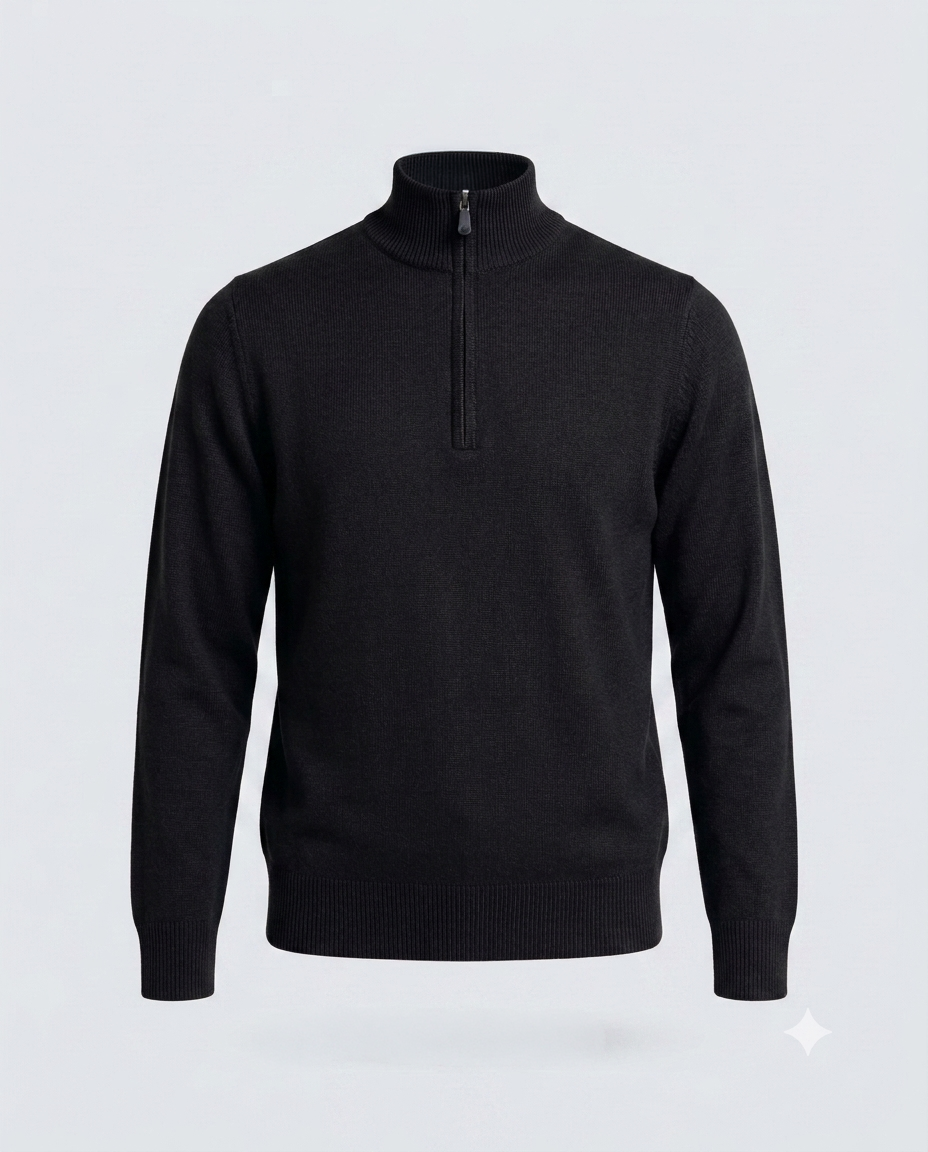 MEZZA ZIP DOPPIO FILO-11621|Colore:Nero
