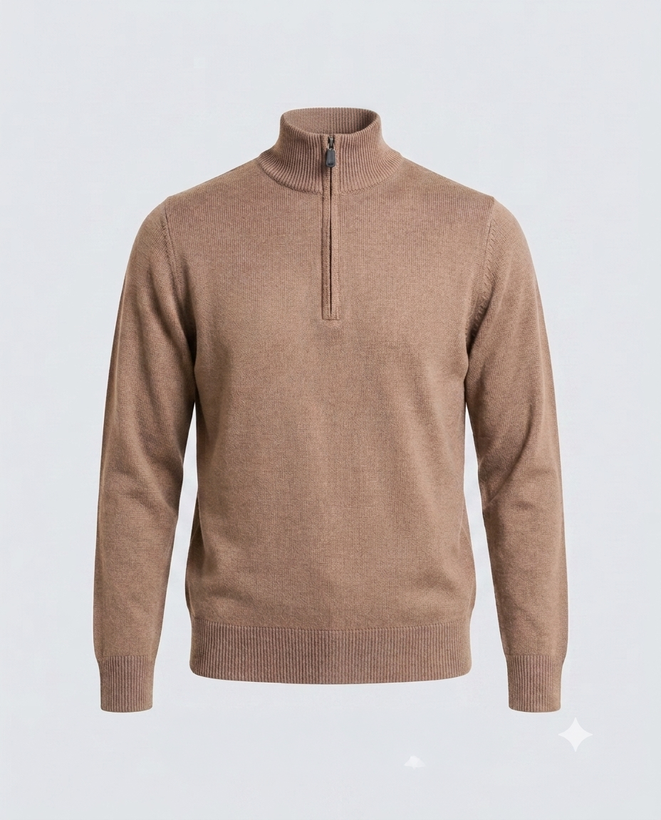 MEZZA ZIP DOPPIO FILO-11621|Colore:Tortora