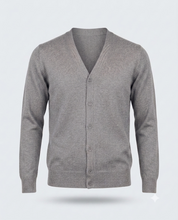 CARDIGAN DOPPIO FILO CON BOTTONI-11623|Colore:Grigio