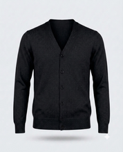 CARDIGAN DOPPIO FILO CON BOTTONI-11623|Colore:Nero