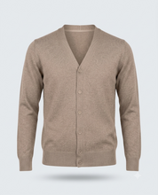 CARDIGAN DOPPIO FILO CON BOTTONI-11623|Colore:Tortora