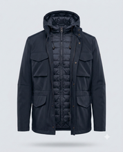 FIELD JACKET DOUBLE CON PIUMINO-11644|Colore:Blu