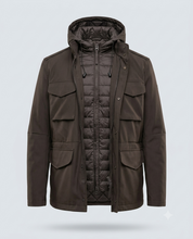 FIELD JACKET DOUBLE CON PIUMINO-11644|Colore:Moro