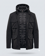 FIELD JACKET DOUBLE CON PIUMINO-11644|Colore:Nero