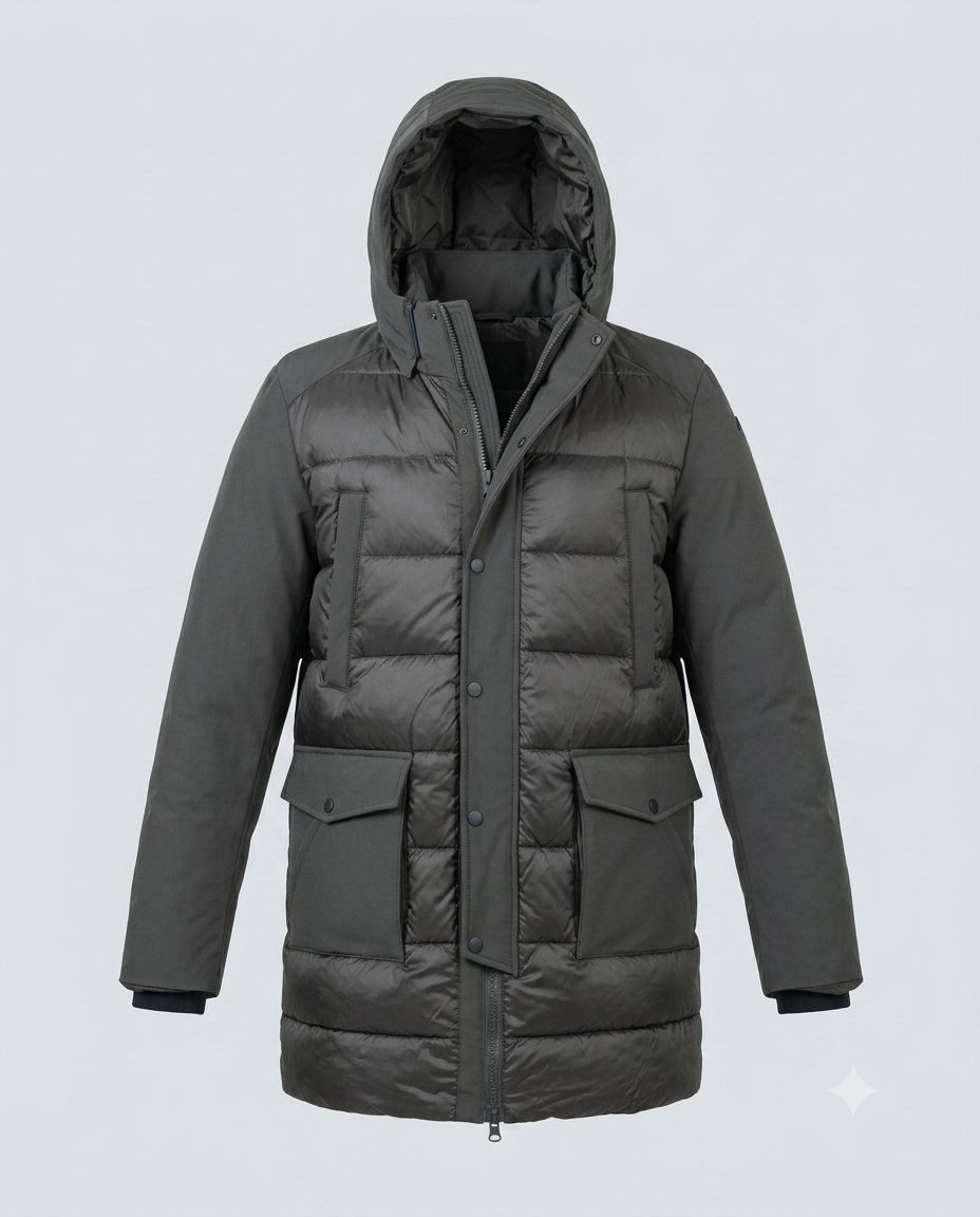 PARKA NEW ACCOPPIATO-11646|Colore:Verde