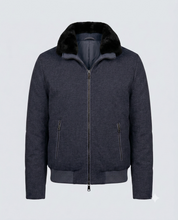 BOMBER ZIP IN PANNO-11655|Colore:Blu