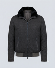 BOMBER ZIP IN PANNO-11655|Colore:Nero