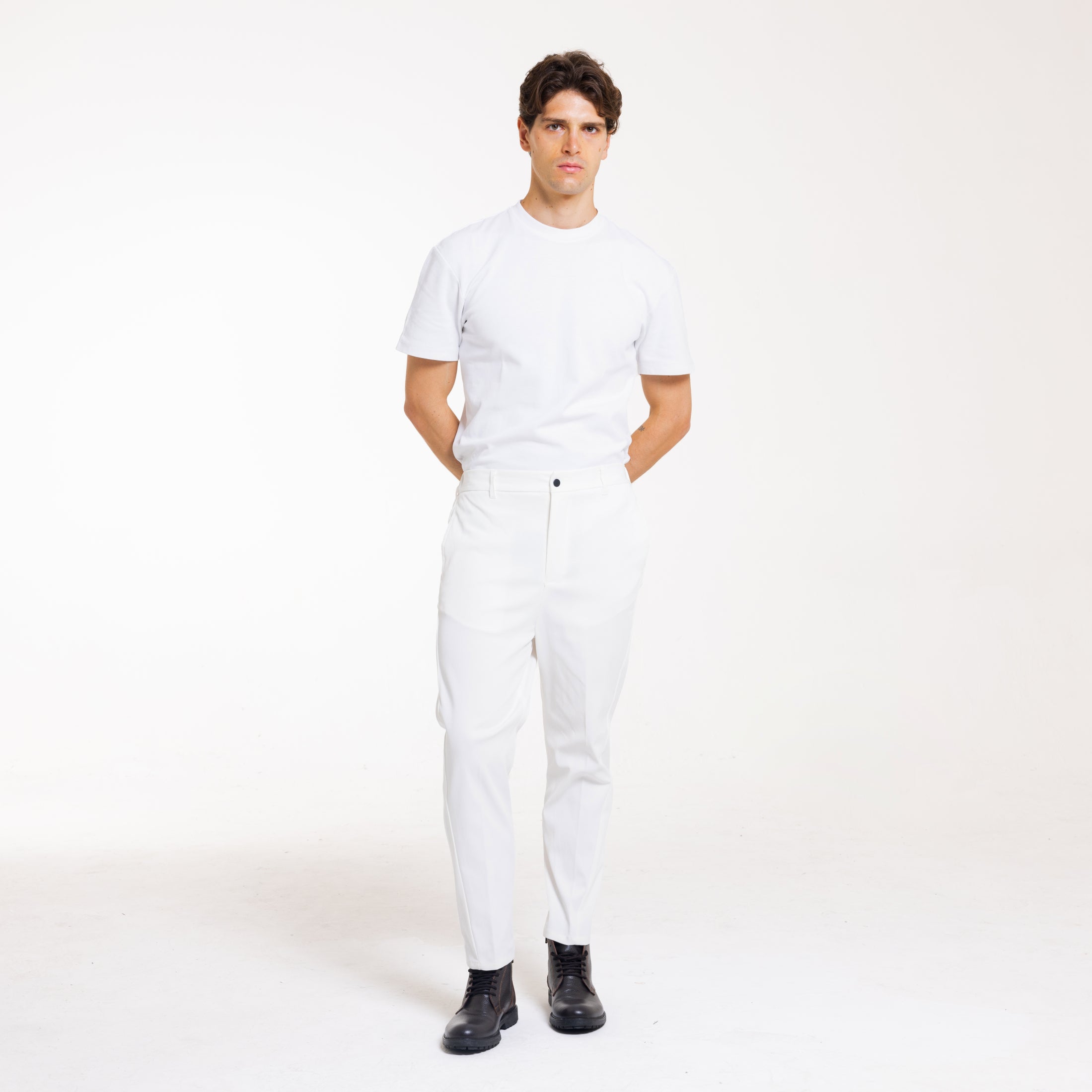 PANTALONE TWISTED-11668|Colore:Panna