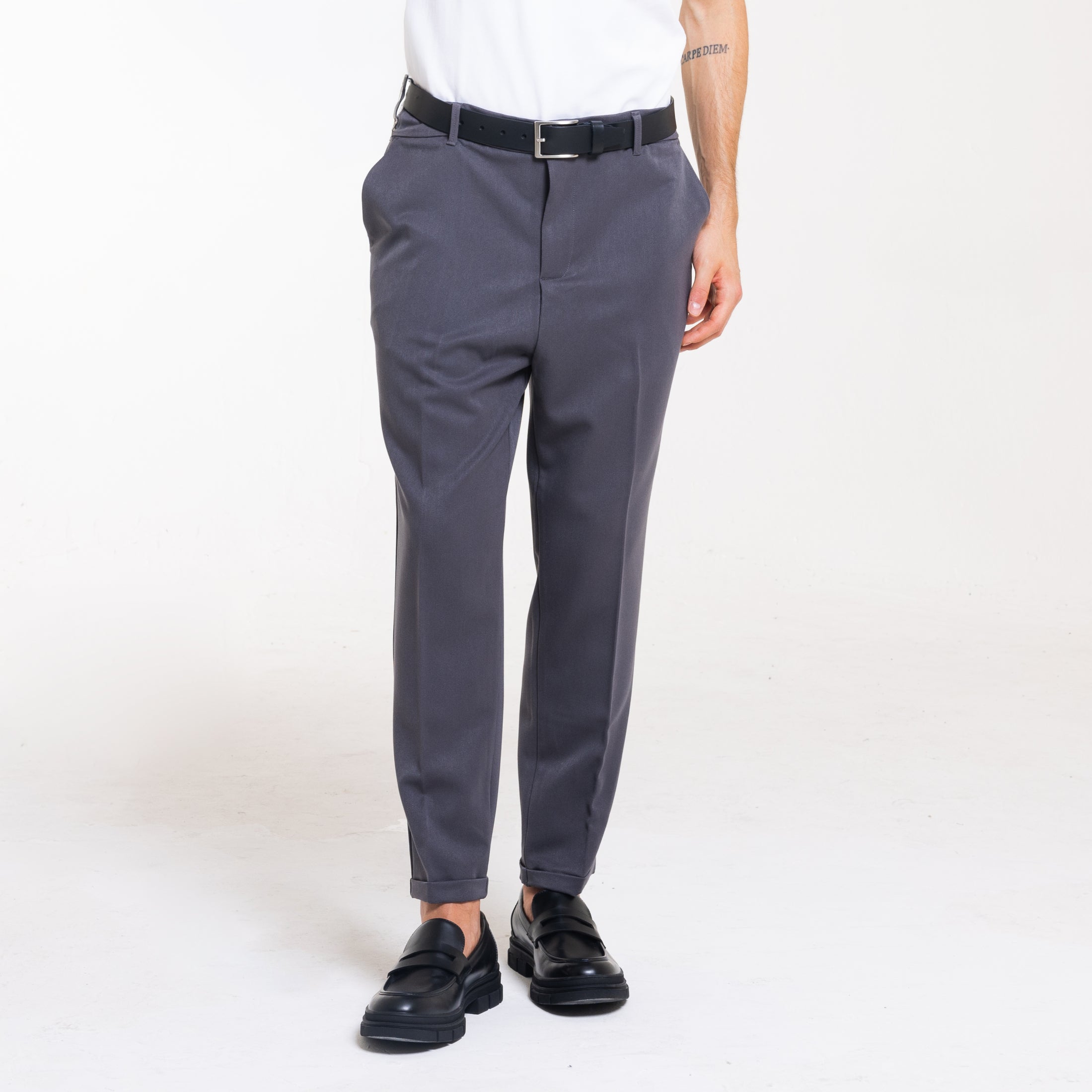 PANT MEZZO ELASTICO TAILLORED-11669|Colore:Grigio