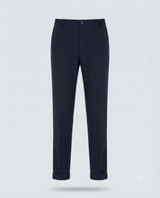 PANT MEZZO ELASTICO MISTO LANA-11665|Colore:Blu