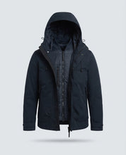 DOUBLE JKT CON PIUMINO STACCABILE-11649|Colore:Blu