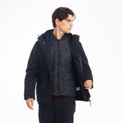 DOUBLE JKT CON PIUMINO STACCABILE-11649|Colore:Blu