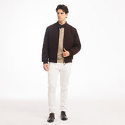 BOMBER PANNO BRCD MISTO LANA-11652|Colore:Moro
