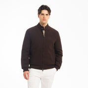 BOMBER PANNO BRCD MISTO LANA-11652|Colore:Moro