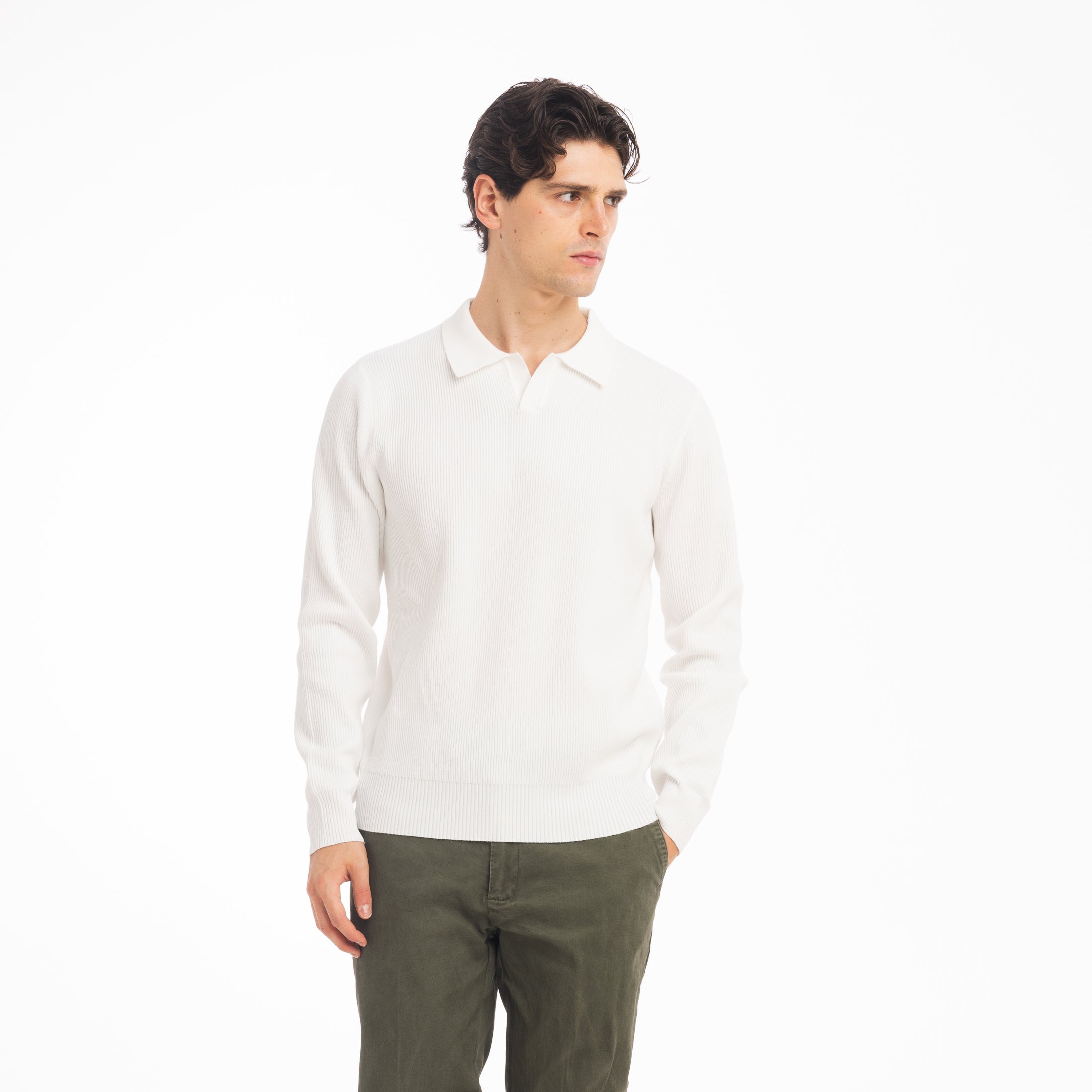 POLO DERBY VISCOSA COSTINA-11604|Colore:Panna