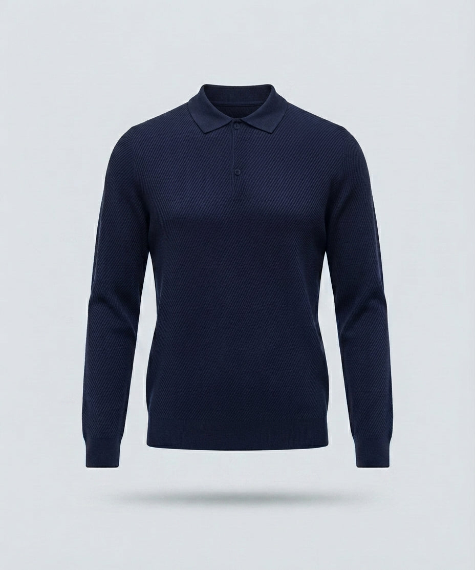 POLO NIDO D’API IN VISCOSA-11605|Colore:Blu