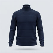 COLLO ALTO FASCE TINTA SU TINTA-11609|Colore:Blu