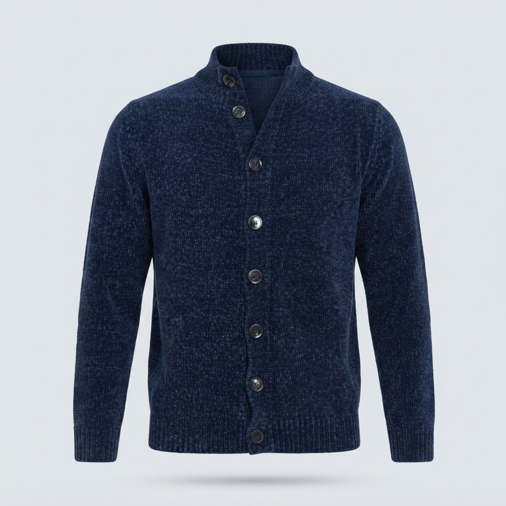 CARDIGAN BOTTONI CINIGLIA-11617|Colore:Blu