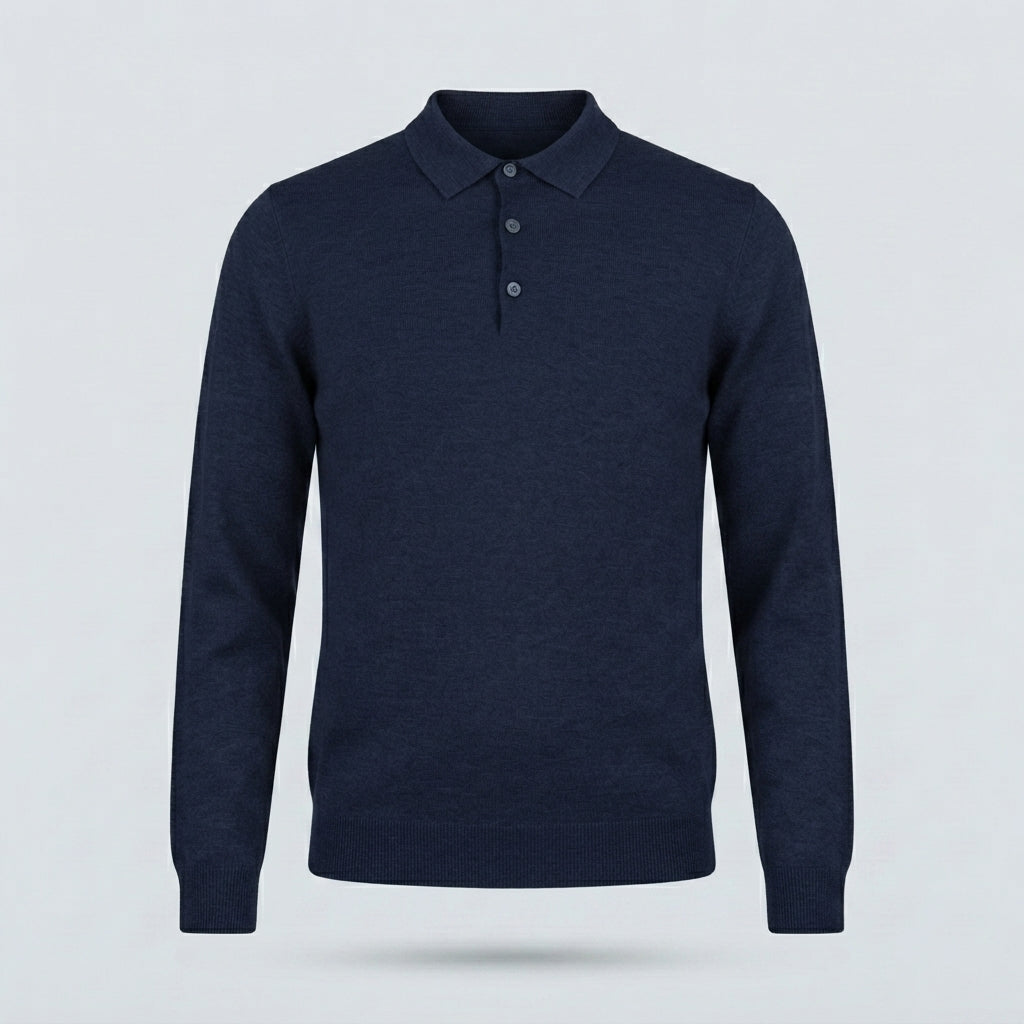 POLO VISCOSA DOPPIO FILO-11627|Colore:Blu