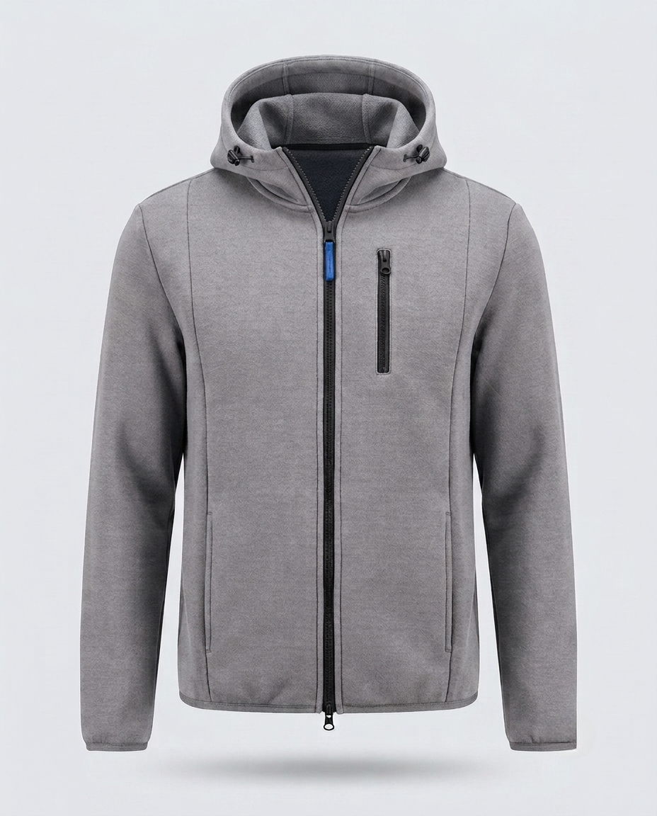 FELPA ZIP CAPPUCCIO SCUBA-11639|Colore:Grigio