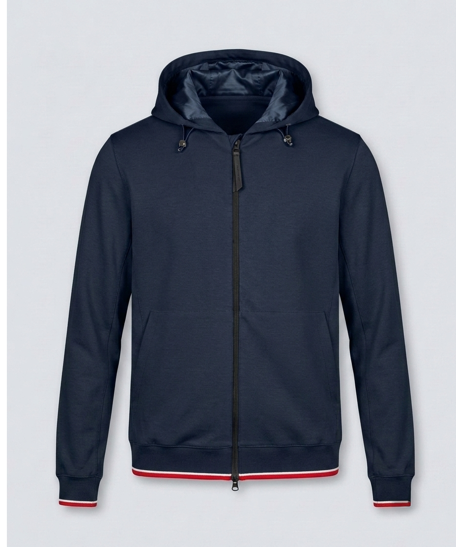 FELPA HOOD PUNTO MILANO-11640|Colore:Blu