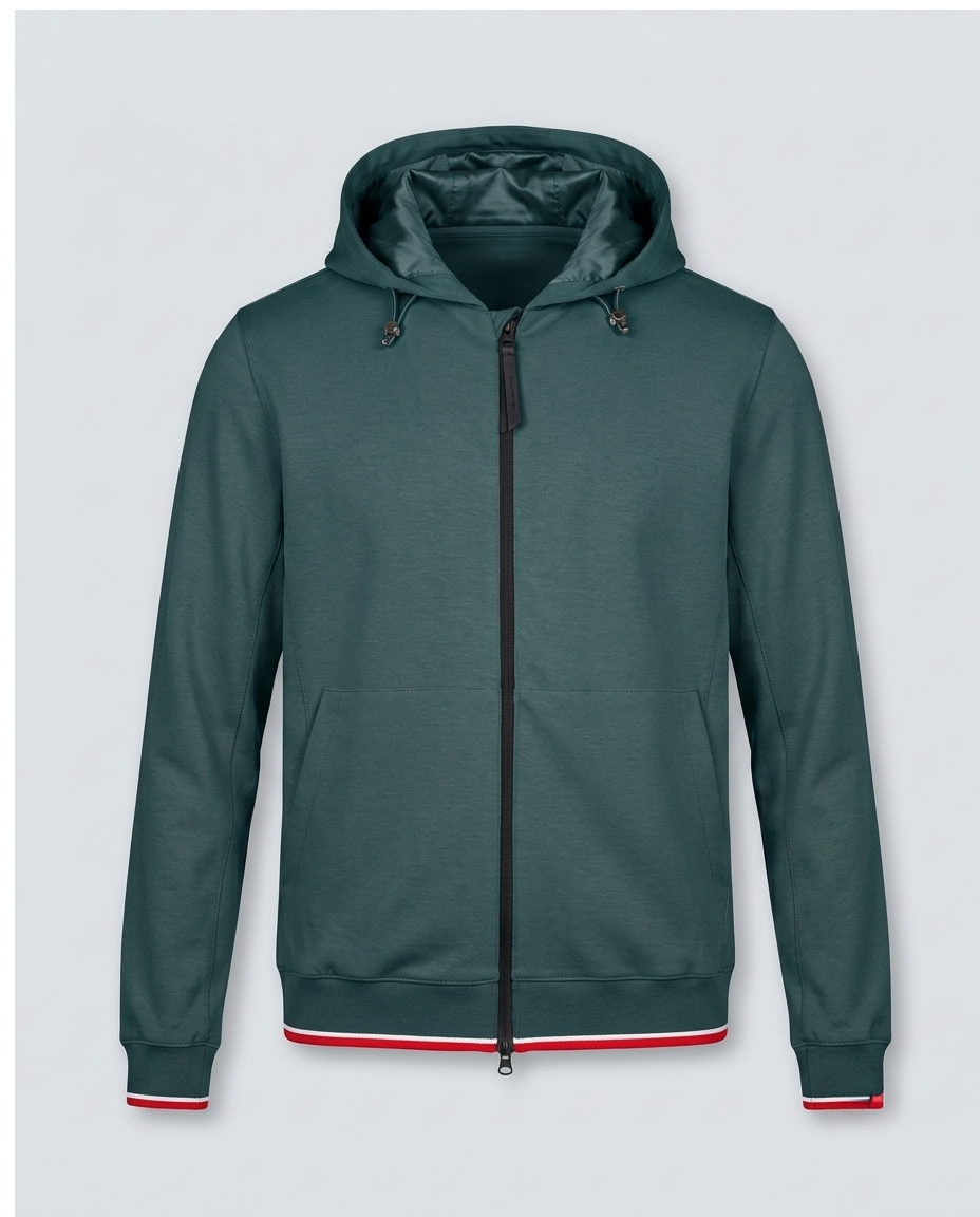 FELPA HOOD PUNTO MILANO-11640|Colore:Verde
