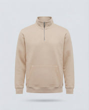 FELPA CAMIONER MEZZA ZIP-11637|Colore:Beige