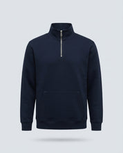 FELPA CAMIONER MEZZA ZIP-11637|Colore:Blu