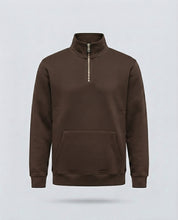 FELPA CAMIONER MEZZA ZIP-11637|Colore:Moro