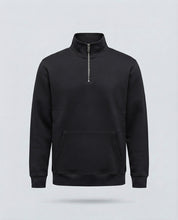 FELPA CAMIONER MEZZA ZIP-11637|Colore:Nero