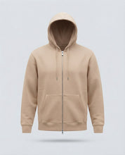 FELPA FULL ZIP CAPPUCCIO-11636|Colore:Beige